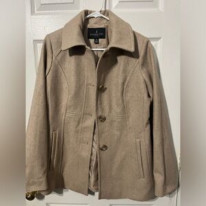 London Fog Women’s Tan Wool-Blend Coat